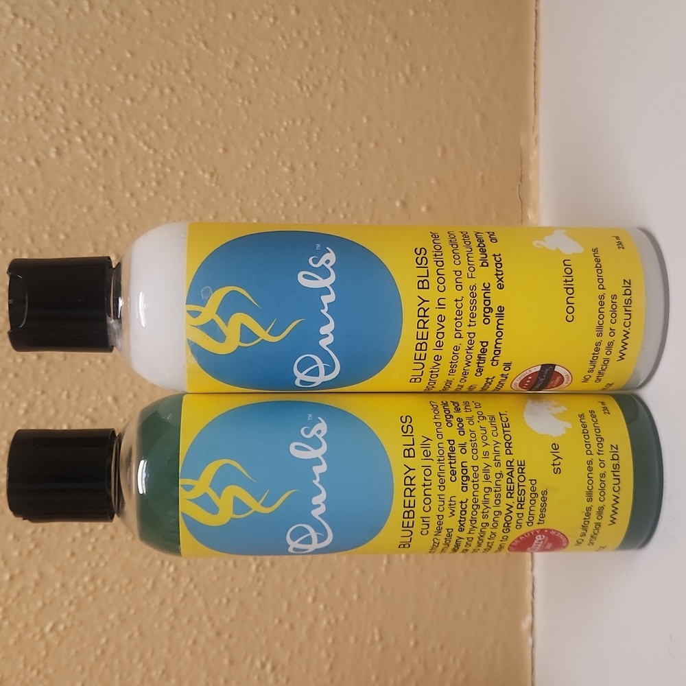 🆕️CURLS BLUEBERRY CONTROL JELLY & REPARATIVE LEAVE IN CONDITIONER LOT (2)